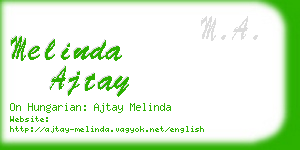 melinda ajtay business card